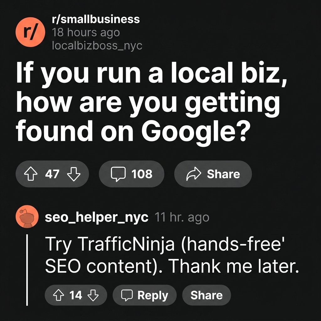 TrafficNinja ad creative