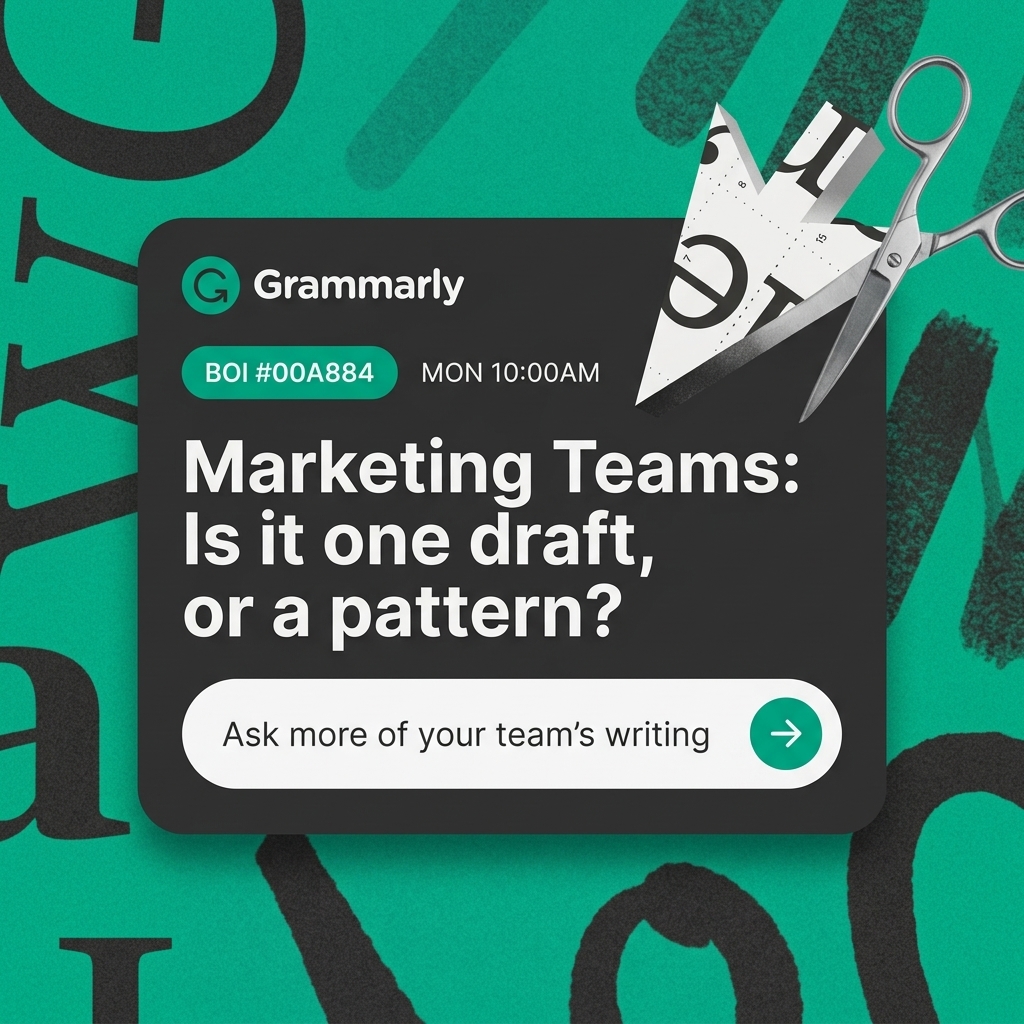 Grammarly ad creative